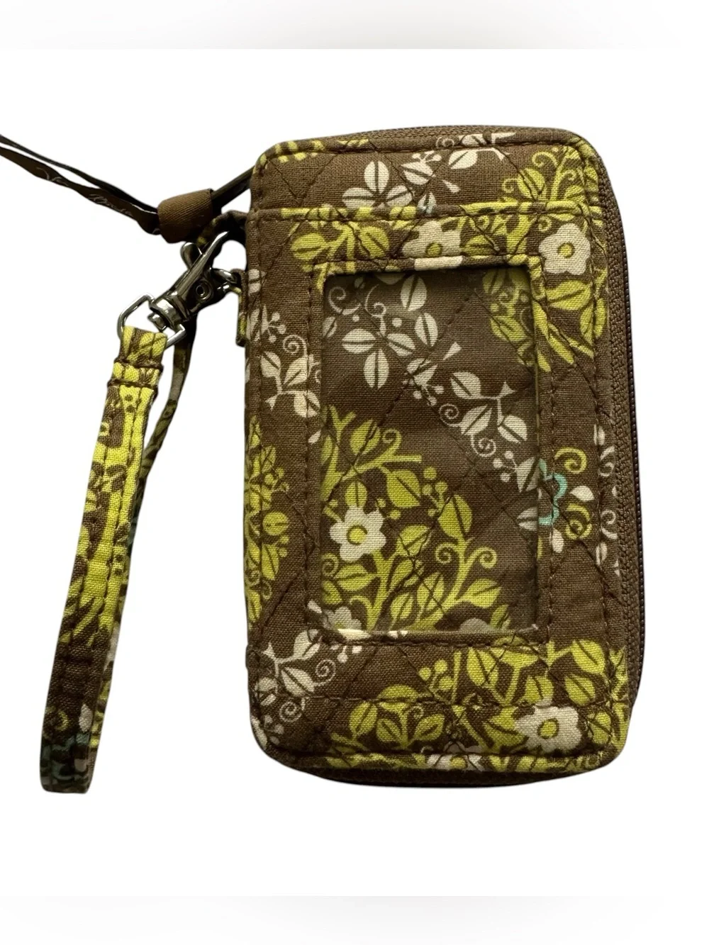 Vera Bradley Olive Green Sittin in a Retired Boho Wristlet Wallet